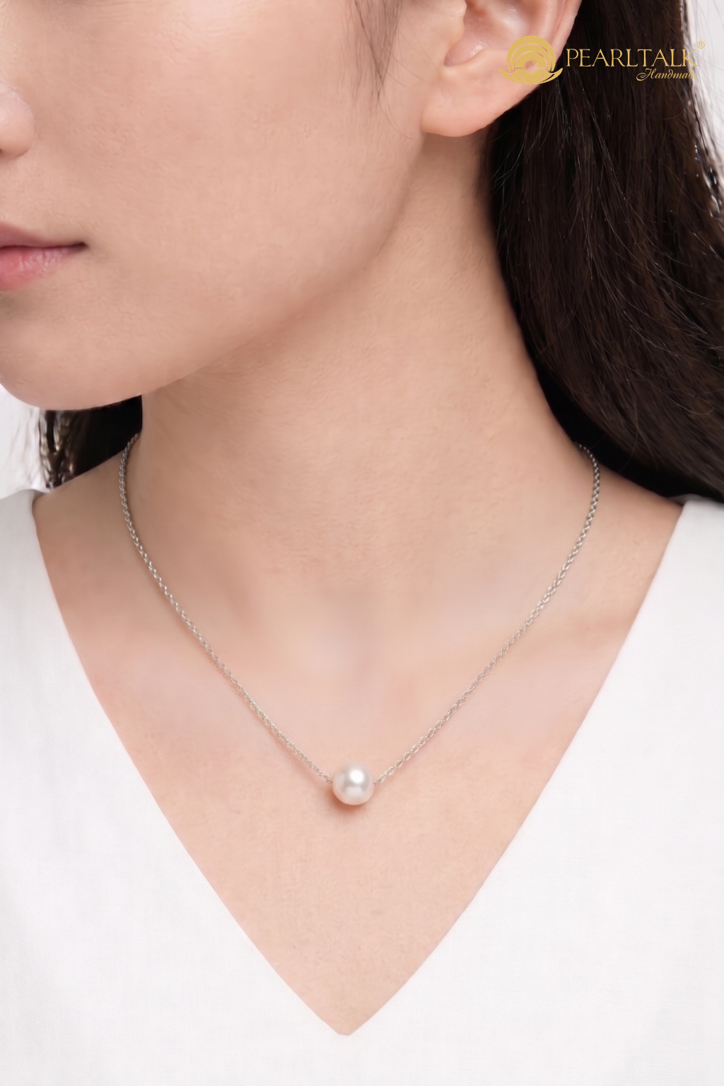 Dây Chuyền Ngọc Trai Angel Vàng Trắng